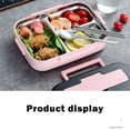 thumbnail image 2 of ¡Precio rebajado! Caja Bento de acero inoxidable, contenedor de almuerzo seguro apilable de gran capacidad a prueba de fugas por un período limitado, 2 of 2
