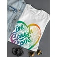 thumbnail image 3 of Live, Laugh Love Heart T-Shirt Women -SPIdeals Designs, Female x-Large, 3 of 4