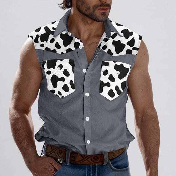 Camiseta sin mangas con cuello vuelto para hombre, estilo informal, con estampado del Día de la Independencia, cuello vuelto, sin mangas, bolsillos, deportiva, de poliéster