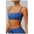 thumbnail image 3 of Sujetador deportivo con cuello cuadrado for mujer, tirantes finos, camisola acolchada, Yoga, espalda cuadrada inalámbrica, sujetador de entrenamiento, Top corto, 3 of 6