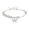 thumbnail image 1 of Pulsera Prehnite Butterfly de plata de ley 925 para mujer, 1 of 2