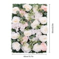 thumbnail image 2 of Faux Flower Panel Floral Backdrop for Photography Buildings Clothing Stores Realistic 6 pc Pink&White Silk Fabric&Plastic Flower Wall Floral Backdrop Decor 40*60cm Silk Rose Wall, 2 of 12