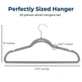 thumbnail image 2 of SereneLife 50 Pack Velvet Hangers - Non-Slip, 360 Swivel Hook - Ultra-Thin, Lightweight Velvet Hangers for Shirts, Sweaters, Hoodies, Kids Clothes & Dresses - Space-Saving, 2 of 7