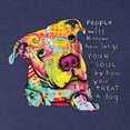 thumbnail image 2 of Colorful Pitbul | People Will Know How Large Your Soul | Dean Russo Art Animal Lover Mens Premium Tri Blend T-Shirt, Vintage Navy, X-Large, 2 of 6