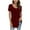 Wine, variant on Timegard Womens Tops Scoop Neck Ruched Short Sleeve Solid Color Summer Casual Loose Comfy Tops Tee