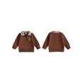 thumbnail image 3 of Svuitmsl Kids Christmas Sweatshirt Gingerbread Man Embroidery Long Sleeve Lapel Tops, 3 of 7