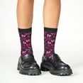 thumbnail image 4 of Fuzoiu pink ribbon bows Print Kids Socks For Boys Girls,Grip Crew Socks with Non Slip,Lightweight Stretch Crew Socks,Toddlers Crew Boot Socks, 4 of 5