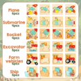 thumbnail image 4 of 12 Pieces Wooden Jigsaw Puzzles for Toddlers, Includes 6 Wooden Vehicle Car Puzzle and 6 Animal Jigsaw Puzzles Educational Learning Toys for Ages 1-3, 4 of 4