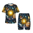 thumbnail image 1 of KLL Ensemble de Pyjama à Manches Courtes Imprimé Planète Spatiale pour Enfants, Ensemble de Pyjama Doux pour Garçons et Filles-3TG, 1 of 6