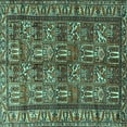 thumbnail image 1 of Ahgly Company Indoor Square Persian Turquoise Blue Traditional Area Rugs, 4' Square, 1 of 4