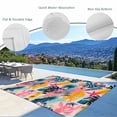 thumbnail image 3 of Palm Leaves Outdoor Rug 5x8 Ft - Reversible Patio Rug Outdoor Camping Rugs, Colorful Tropical Plant Summer Flower Washable Indoor Outdoor Area Rugs, Non-Slip Outdoor Carpet Runner for Deck/Porch, 3 of 8
