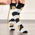 thumbnail image 5 of Coolnut Polka Dots Compression Socks for Men & Women 1 Pack, Knee High Stockings for Running, Sport, Hiking & Travel, 5 of 6