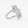 thumbnail image 2 of Ariana Jewel 1.8 Ct Emerald Cut Lab Created Diamond Ring for Women's - 14K White Gold Plated Ring - Wedding Anniversary Bypass Leafing Ring - Daily Wear Diamond Ring - Christmas Special Gift for Her, 2 of 2