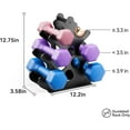 thumbnail image 4 of Dumbbell Rack Stand (Dumbbells Not Included) with Soft Rubber Protection, Ergonomic Handle & Coral-Inspired Style – Compact Weight Storage Solution, 4 of 8