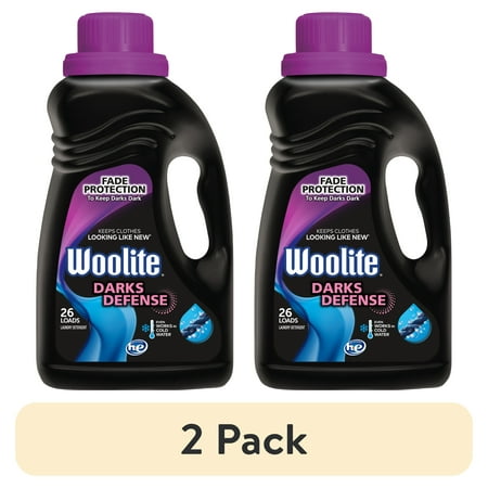 (2 pack) Woolite Darks Defense Liquid Laundry Detergent, 40 fl oz, 26 Loads