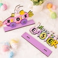 thumbnail image 4 of Easter Decorations Wooden Rejoice Bunny Sign 5.9 Inch Tabletop Display for Home, Easter Decor Painted Egg Letter Block for Pascua Accent, 4 of 7