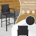 thumbnail image 6 of Costway 3 PCS Patio Wicker Bar Set Rattan Chairs & Square Table with Heavy-Duty Metal Frame, 6 of 10