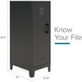 thumbnail image 4 of Space Solutions 42.5"H 3 Shelf Metal Storage Locker Cabinet 3" Legs -  Black, 4 of 10