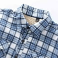 thumbnail image 5 of Long Sleeve Shirts for Men Button Down Fleece Lined Flannel Shirt Jacket with Pocket Brushed Soft Tops Winter Casual Plaid Shirt, 5 of 9