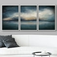 thumbnail image 3 of wall26 Framed Canvas Print Wall Art Set Storm Cloud Dark Blue Skyline Nature Wilderness Illustrations Modern Art Rustic Scenic Relax/Calm Multicolor for Living Room, Bedroom, Office - 24"x36&quo, 3 of 5