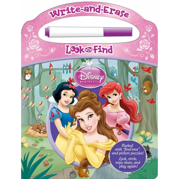 Disney Princess: Write-And-Erase Look and Find (Board Book)