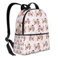 thumbnail image 2 of Lsque Dachshund Dog Puppy Pattern Backpack – School Travel Canvas Daypack with Ergonomic Padded Straps, Multiple Compartments & Leather Handle, 2 of 5