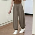 thumbnail image 3 of Kids Mosquito-Proof Harem Pants Girls Casual Baggy Sports Dancing Trouser Summer Loose Elastic Waist Pant 1-13Y, 3 of 4