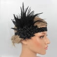 thumbnail image 1 of Accesorios para el cabello Hugo Diadema Flapper de plumas negras 1920, 1 of 10