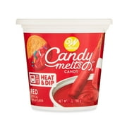 Wilton Vanilla Flavored Red Candy Melts Candy Tub, 7 oz.