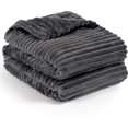 thumbnail image 4 of Lightweight Flannel Fleece Throw Blanket for Couch 60"x80" (Dark Grey), 4 of 5