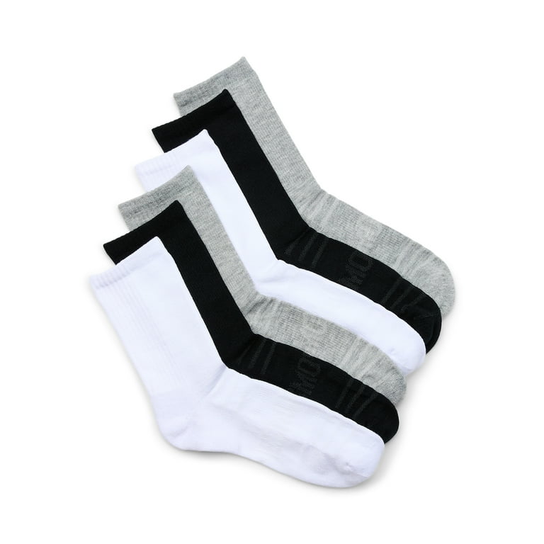 Hanes MOVES Men's Mid Crew Socks, 6-12, 6-Pairs - Walmart.com
