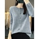 thumbnail image 4 of Cárdigan de manga larga 2024, nuevo suéter de moda para mujer, 100 % lana merino, camisetas, jerseys, prendas de punto con cuello redondo, ropa de primavera y otoño para mujer, 4 of 5