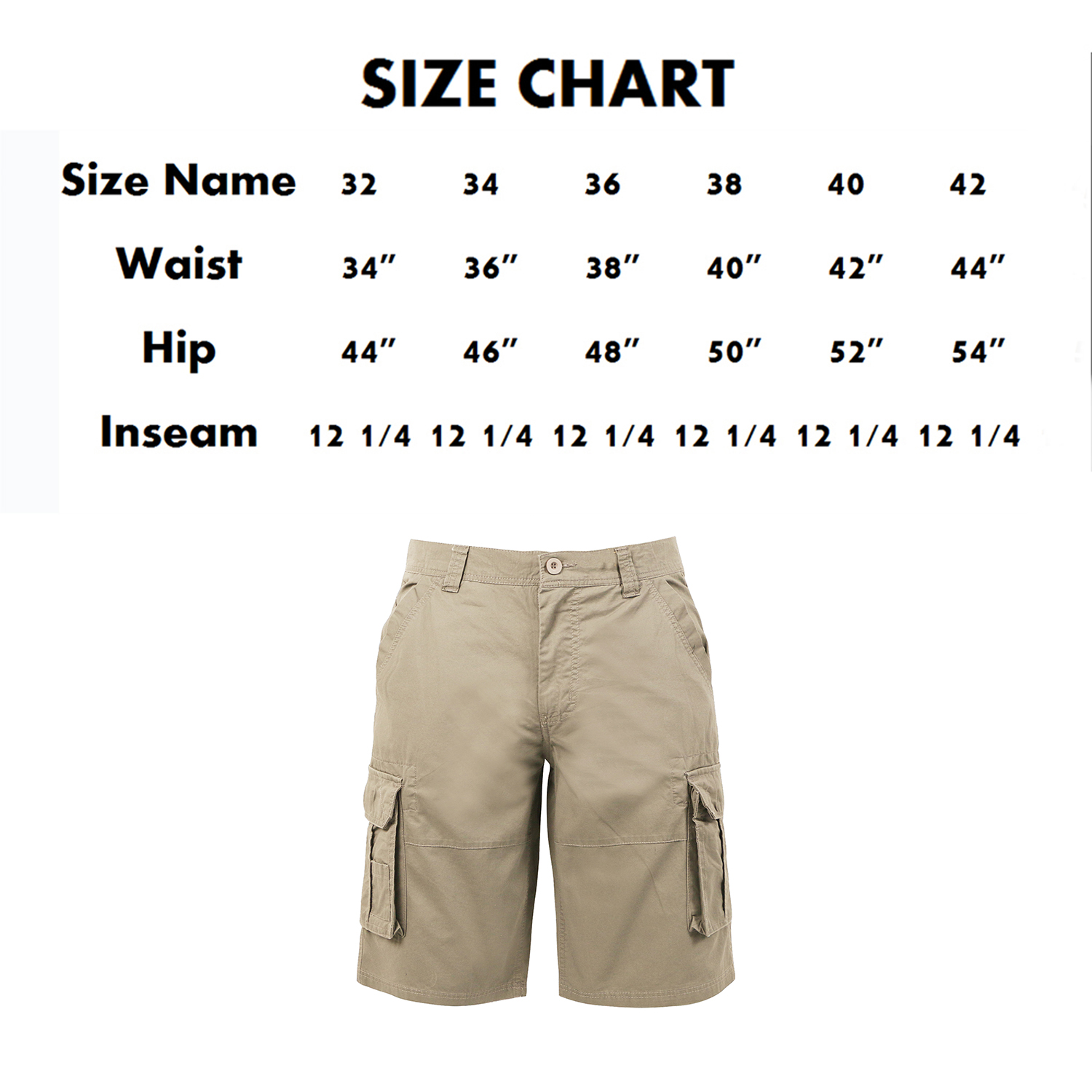 Men's Cargo Shorts Outdoor Multi-Pockets Relaxed Fit Cotton Solid ...