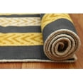 thumbnail image 5 of Casavani Hand Block Printed Cotton Dhurrie Gray Bedroom Living Room Carpets Outdoor Patio Rug 10x14 feet, 5 of 6