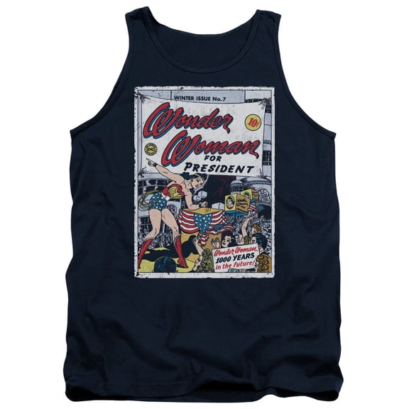 DC Comics WW For President Adult Tank Top Navy