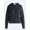 thumbnail image 5 of Free Assembly Women's and Women's Plus Cozy Yarn Cable Knit Hoodie Sweater, Midweight, Sizes XS-4X, 5 of 5