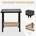 thumbnail image 5 of VINGLI 3 Pieces Outdoor Swivel Rocker Patio Chairs, Wicker Patio Bistro Set with 2 Rocking Chairs and 1 Coffee Table, Patio Furniture Set with Thickened Cushions for Porch Backyard Poolside, 5 of 9