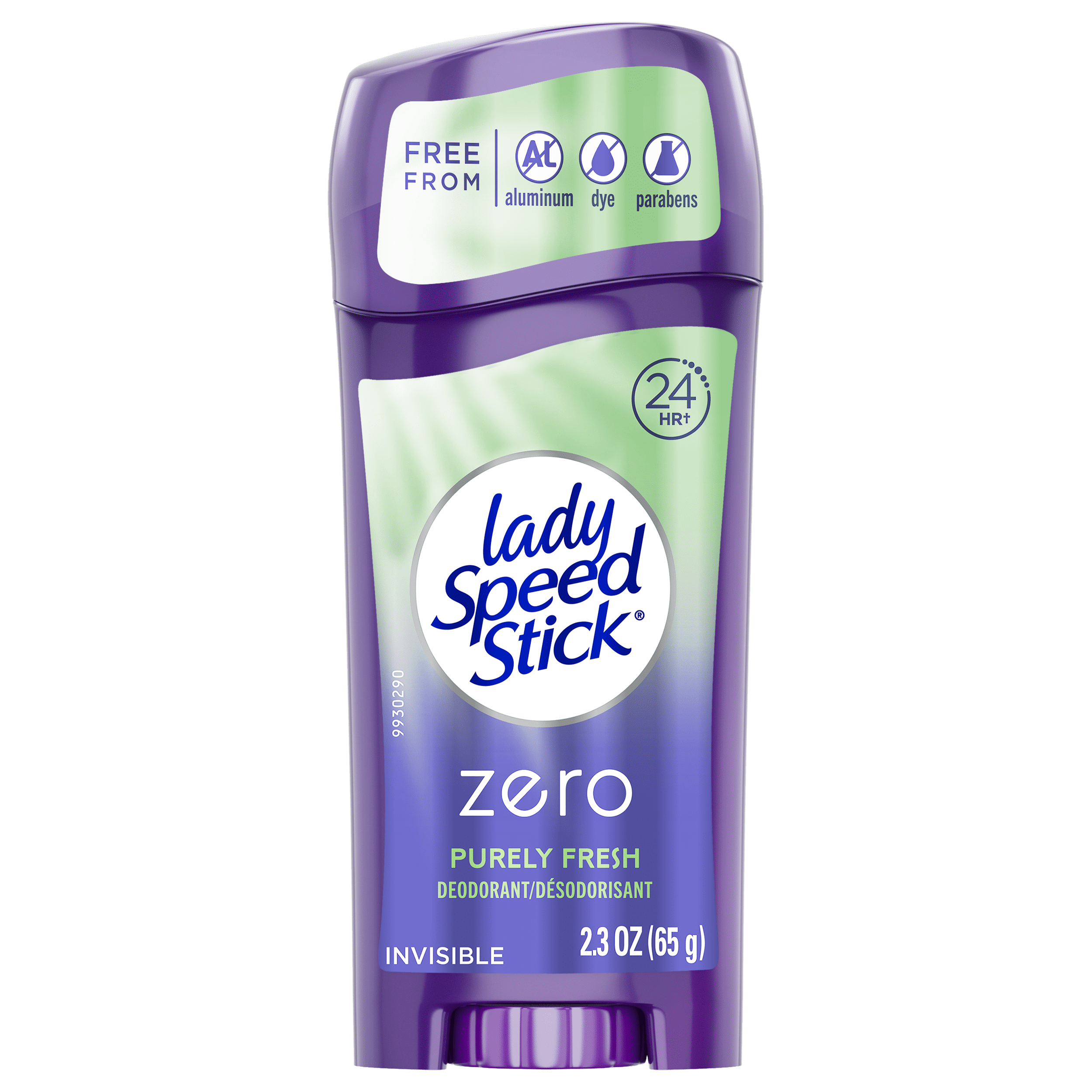 Lady Speed Stick Zero Deodorant Stick, Purely Fresh, 2.3oz / 65g