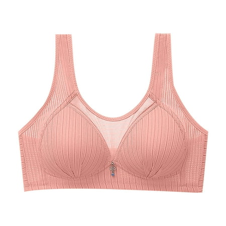 Blphud Lingerie Set Womens Bras Comfortable plus Size Women s Large Size Thin Cup Non Steel Ring Gathered Underwear Push up Adjustment Shape Bra Underwear Hot Pink 44/100