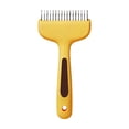 thumbnail image 3 of FEOLGEHLY Pet Dematting Comb for Dogs Cats - Undercoat Rake Deshedding Brush with Stainless Steel Teeth, Rounded Tips, Non-Slip Handle, Gentle Grooming Tool for Long Short Hair Breeds (Yellow), 3 of 7