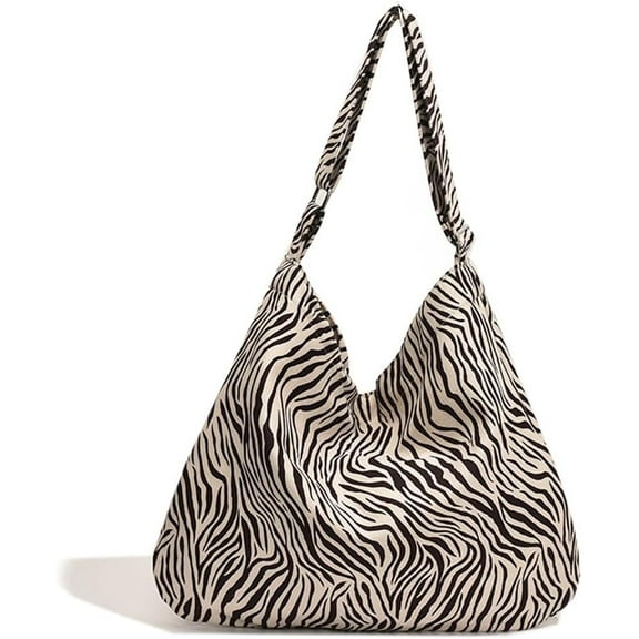 Leopard Print Hobo Shoulder Bag Canvas Slouchy Leopard Messenger Bag Large Casual Animal Print Tote Bag and Handbag