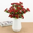 thumbnail image 3 of 3 Forks Simulation Foam Christmas Berry Branches Home Decor 4Pcs, 3 of 10