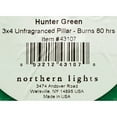 thumbnail image 2 of Northern Lights Unfragranced Pillar, Hunter Green, 2 of 7