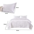 thumbnail image 5 of Benjara BM226407 Microfiber Quilt Set with Geometric Print, White - Full Size - 3 Piece, 5 of 5
