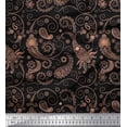 thumbnail image 1 of Soimoi Modal Satin Fabric Floral & Paisley Print Fabric by The Yard 42 Inch Wide, 1 of 3
