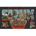 thumbnail image 3 of Sioux City, Iowa, Large Letter Scenes (100% Cotton Canvas Reusable Tote Bag), 3 of 3