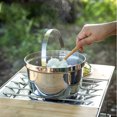 thumbnail image 3 of 2L 304 Stainless Steel Outdoor Camping Cookware with 430 Stainless Steel Outer Layer & Aluminum Core - Versatile Pot for Boiling, Soup, Rice - Foldable Handle, Exhaust Hole, 2-3 Person Capacity,, 3 of 5