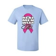 thumbnail image 2 of Real Men Wear Pink Awareness Men's Graphic T-Shirt, Light Blue, 4XL, 2 of 3