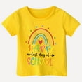 thumbnail image 5 of LIIPEE Boys Girls T-Shirts Summer Casual Short Sleeve Cartoon Letter Rainbow Printed Round Neck Tshirt Toddler Versatile Party Tee Shirts,Yellow,3-4 Years, 5 of 5