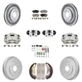 thumbnail image 1 of Transit Auto Front Rear Disc Brake Caliper Coated Rotors Drums Ceramic Pads Shoes Wheel Cylinders and Hardware Kit (11Pc) for Car Chevrolet Sonic KCG-101189T, 1 of 11